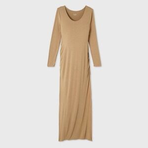 Isabel Maternity Long Sleeve Ruched Dress - XS